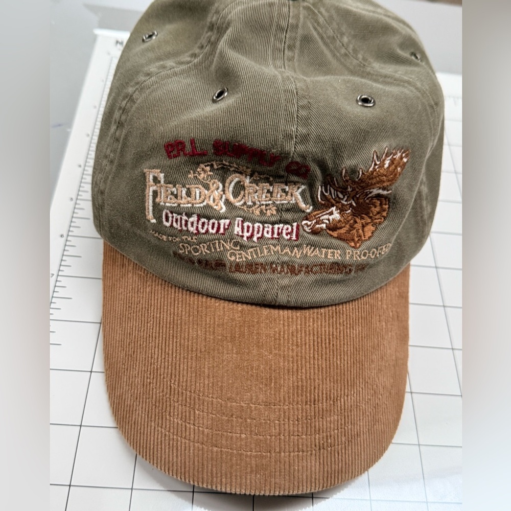 Ralph Lauren Polo Field & Stream Olive and Tan Outdoor Vintage Cap